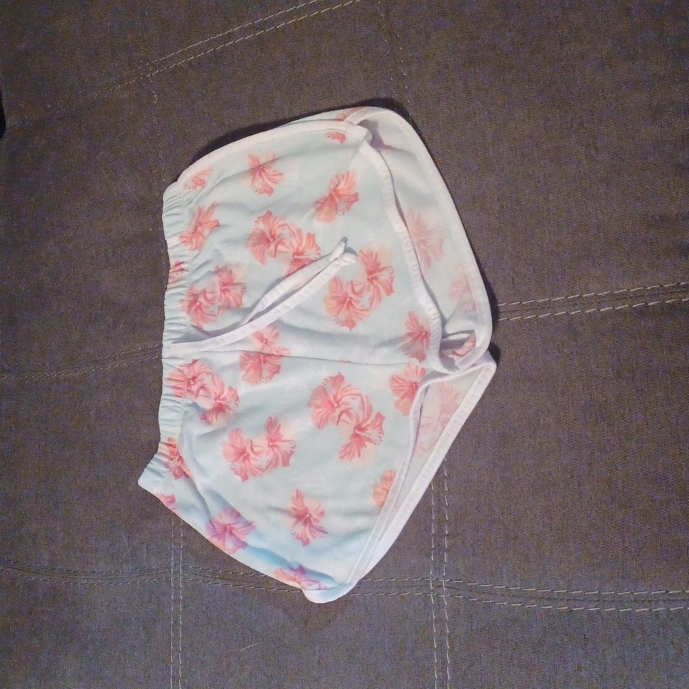 Blue flowered shorts